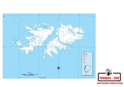 Mapa Poltico N3 Islas Malvinas