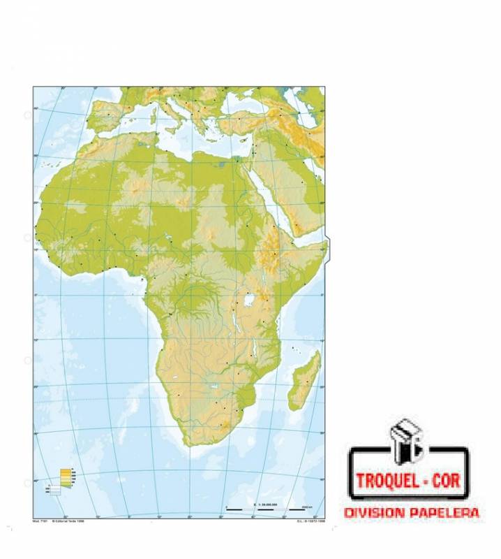 Mapa Fsico Poltico N3 Africa