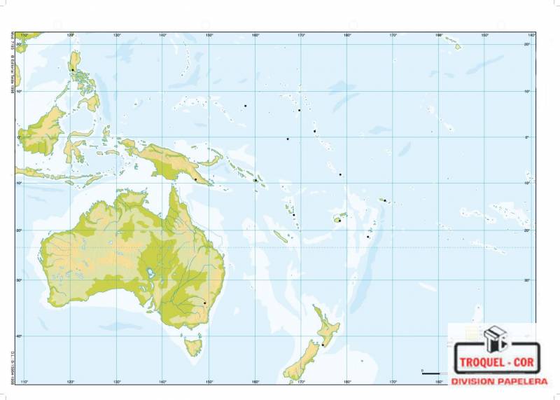 Mapa Fsico Poltico N3 Oceania