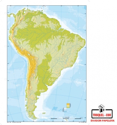 Mapa Físico Político Nº6 América Del Sur