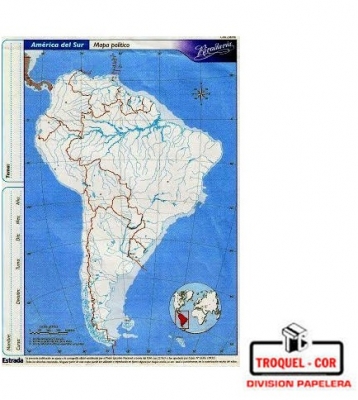 Mapa Político Nº3 América Del Sur