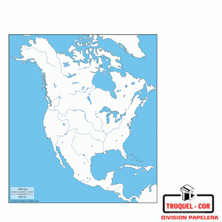 Mapa Poltico N5 Amrica Del Norte