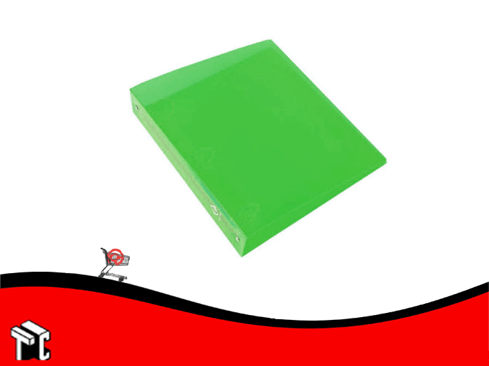 Carpeta Escolar 3x40 Util-of Verde Translucido