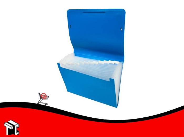 Carpeta A4 Clasificador Con Elástico Omega Azul 