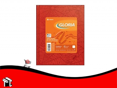 Cuaderno Araña Rojo Gloria Tradicional 42 Hojas Rayadas