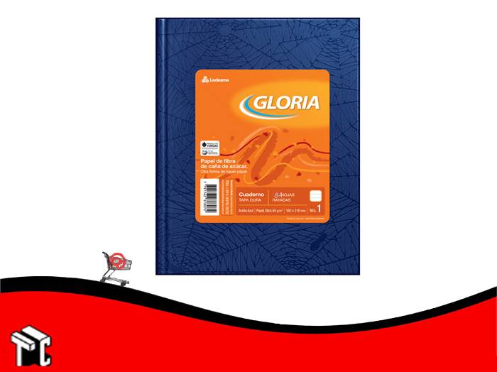 Cuaderno Araa Azul Gloria Tradicional 84 Hojas Rayadas