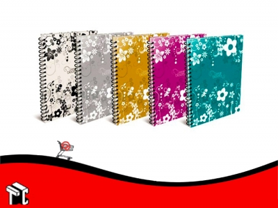 Cuaderno Con Espiral 29,7 Arte Bloom 80 Hojas Rayadas