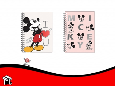 Cuaderno Espiral 16x21 Mickey 80 Hojas Rayadas