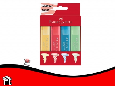 Resaltador Faber Castell Textliner Pastel X4