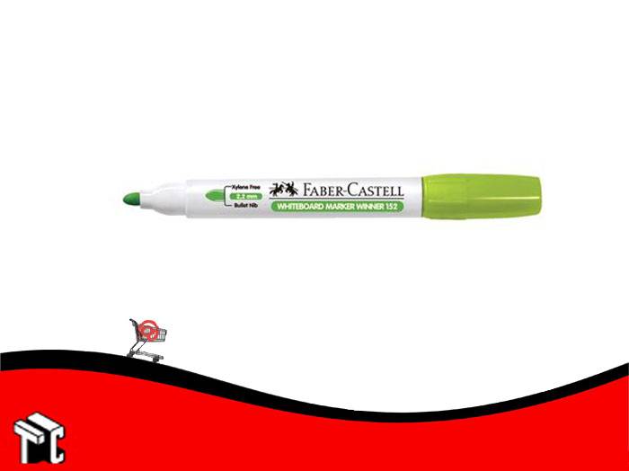 Marcador Para Pizarra Blanca Faber Castell Winner 152 Verde Limn