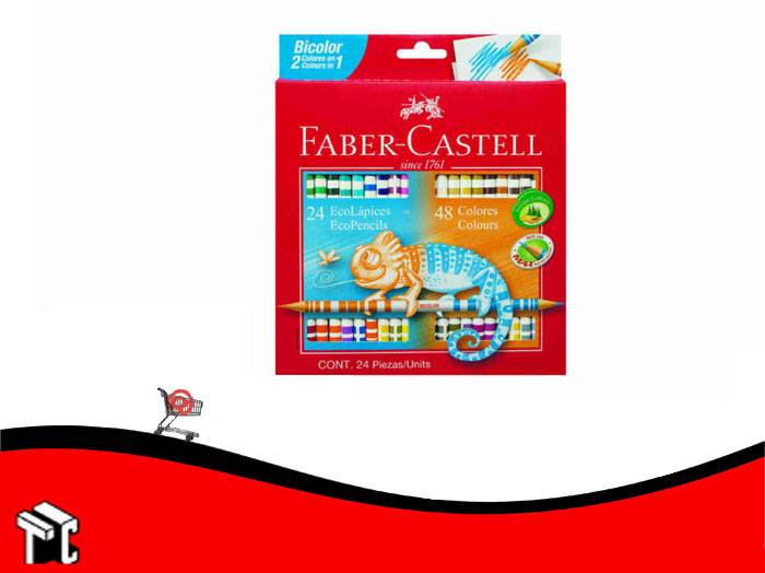 Lapiz De Color Faber Castell Bicolor X 24 Unidades Largos