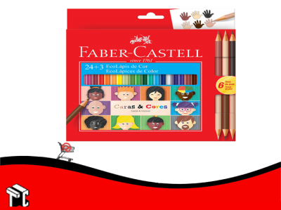 Pinturitas Faber Castell Caras Y Colores X 24 Largos + 3 
