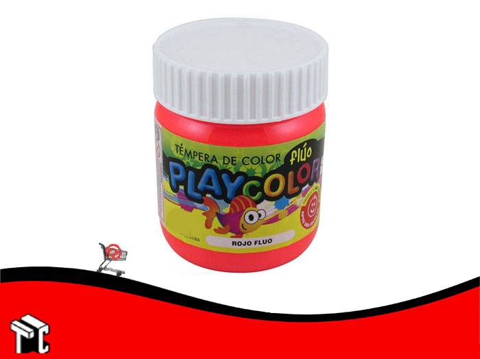 Tempera Playcolor Rojo Fluo X 300 Grs.