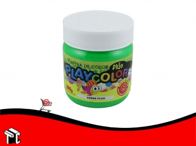 Tempera Playcolor Verde Fluo X 300 Grs.