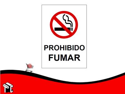 Cartel De Alto Impacto 15x23 Prohibido Fumar