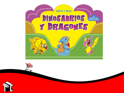 Coleccion Pinto Y Pego Dinos Y Dragones