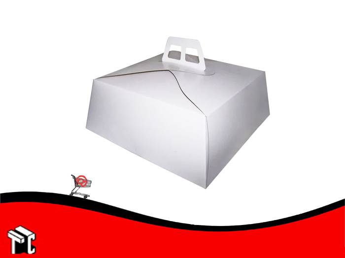 Caja Para Torta Blanco 30x30x12 X Unidad
