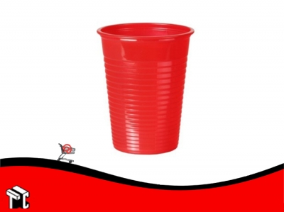 Vaso Plástico 180 Cm3 Rojo × 100 Unidades