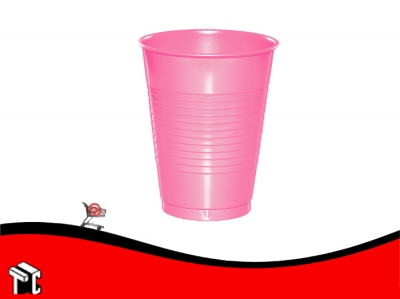Vaso Plástico 180 Cm3 Rosa × 100 Unidades