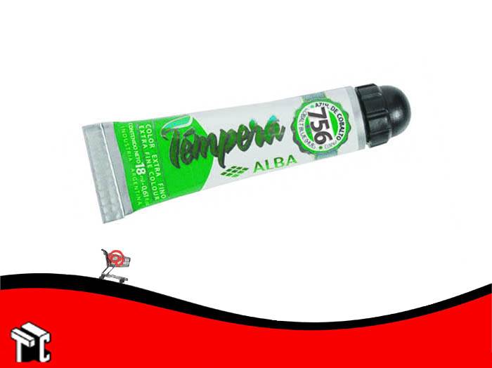 Tempera Profesional Alba 756 Verde Esmeralda X 18 Ml